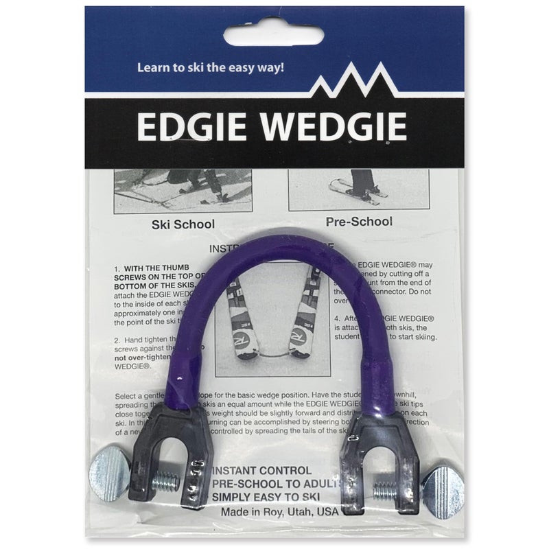 Edgie Wedgie - The Original Kids Ski Tip Connector (Purple) - Image 1